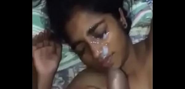  Desi teen sis cumshot on face by brother